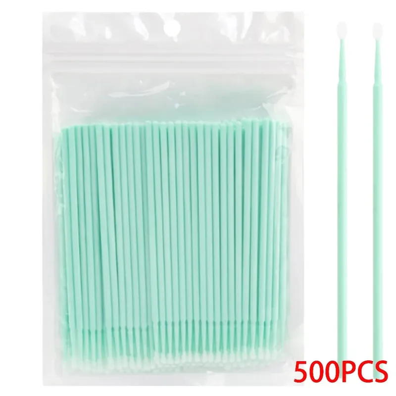 500/1000PCS Eyelash Brushes Crystal Swab Microbrushes Eyelash Extension Brush Grafting Lash Removing Applicators Makeup Tool