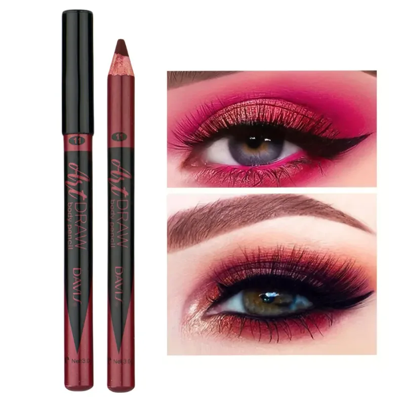 Caneta delineadora labial 15 cores, preto, azul, multicolorido, metálico, glitter perolado, acabamento fosco, estilo punk esfumaçado, caneta de maquiagem para os olhos — image 8