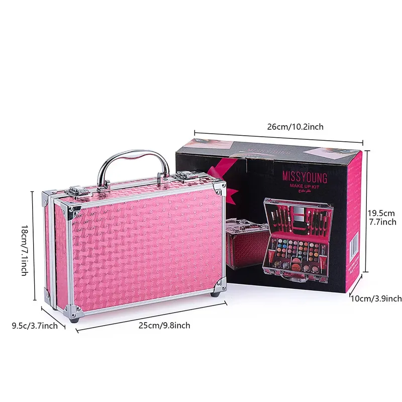 56Pcs Makeup Starter Kit Professional Makeup Set With Makeup Case Holiday Beauty Gift Set Starter Cosmetics Full Kits For Women — image 6