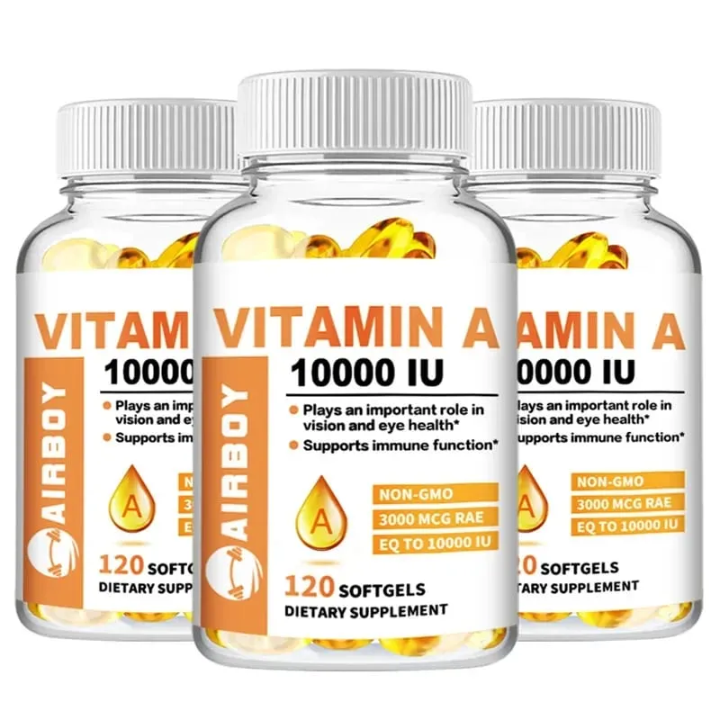 Vitamin A 10000IU - Supports Healthy Vision and Immune System Skin Health - Non-GMO Gluten FreeSupplements