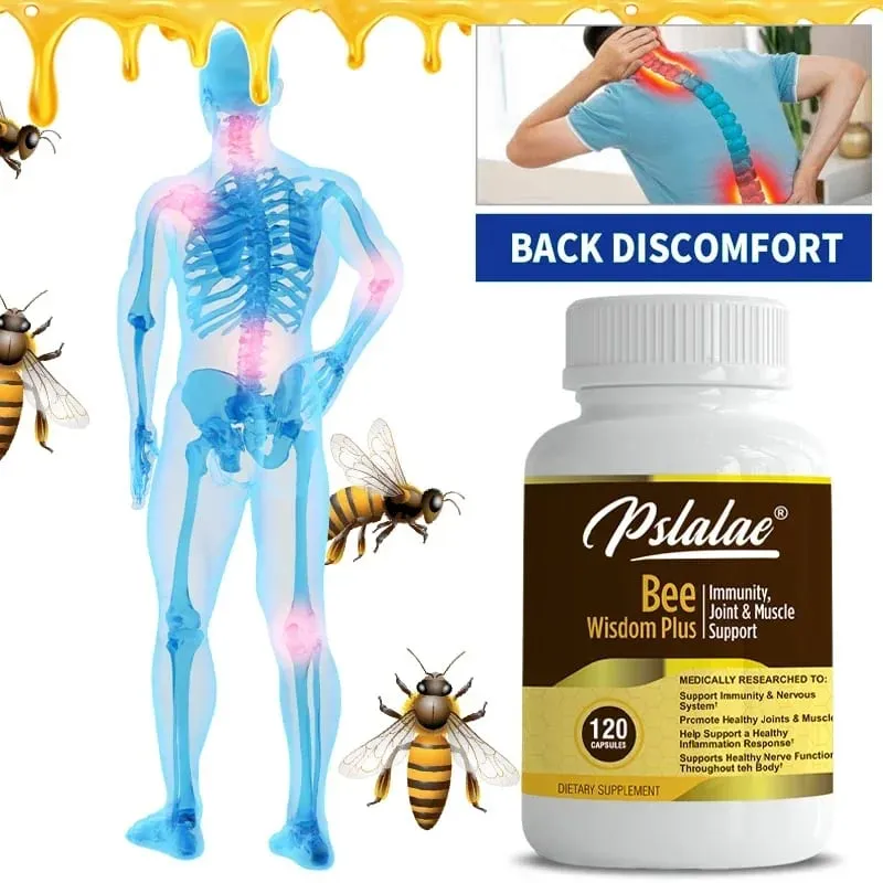 Premium Bee Venom Extract Anti-Inflammatory Extract Joint at Bone Supplement 120 Capsules