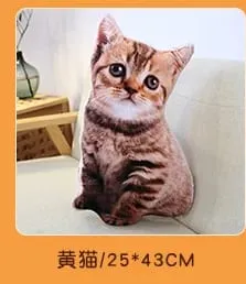 18 Kinds Dog Cat Animal Plush Pillow Both Sides Printing Stuffed Pug Corgi Hound Shar Pei Throw Pillow Sofa Home Decor Men Gift — image 12