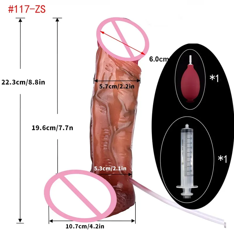 Lifelike Squirting Penis Silicone Ejaculation Large Realistic Dildo With Sucker Skin Touch Anal Sex Toys For Women