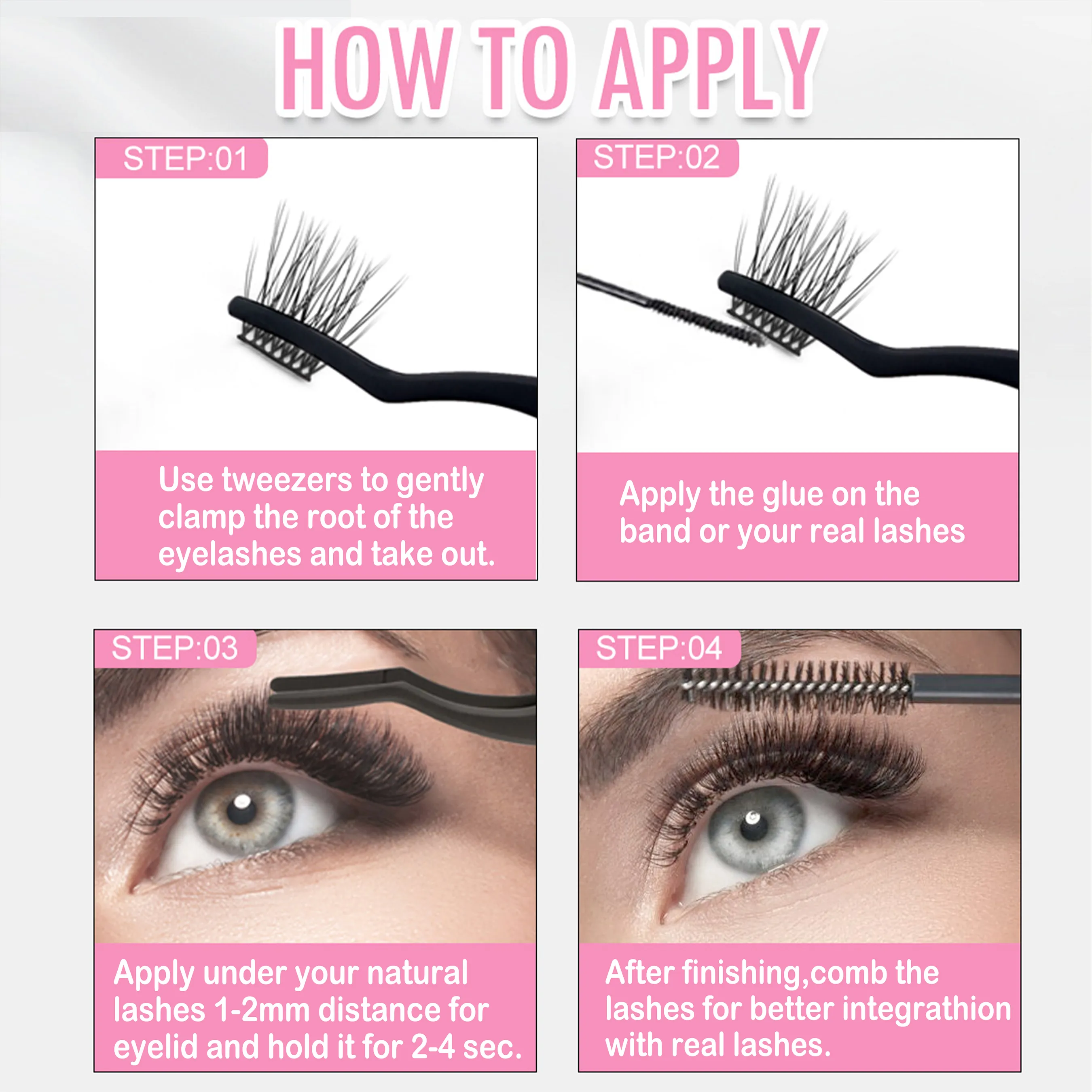 144pcs Loose Lash Segmented Cluster Individual Russian Wispy C/D Curl Cluster Lashes Extension DIY At Home