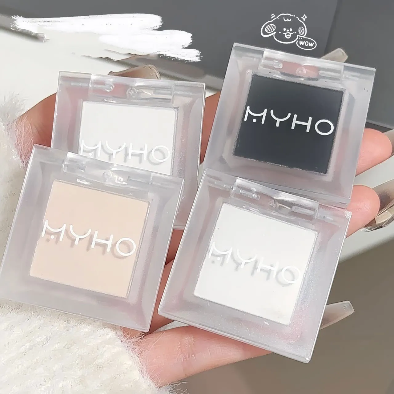 1Pcs Monochrome Matte Highlight Smoked Eye Shadow Plate Powder Is Delicate and Durable Naturally Brightening Dopamine Eye Shado