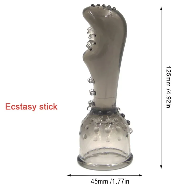 G-spot Stimulate Vibrator Accessories Magic Wand Attachment Silicone Adult Sex Toys for Women AV Rod Head Cap