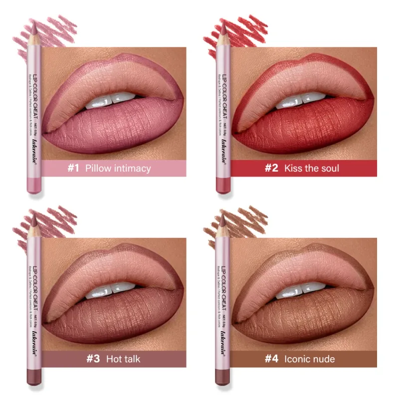 Slim Lip Liner Pen Nude Matte High Color Define Sexy Lips Precision Waterproof Long-lasting Girlfriend Gifts Lip Liner Pen