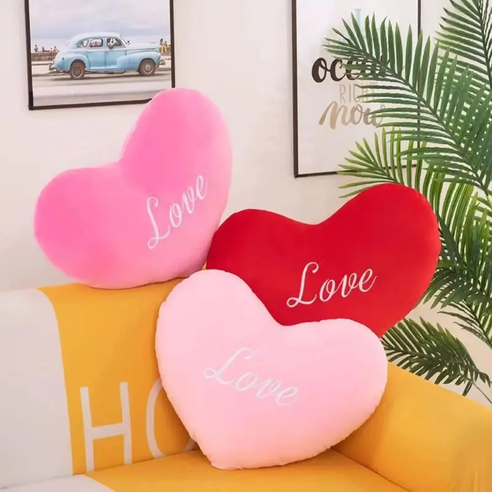 New Heart Shape Heart Pillow Red Color Pink Color Soft Pillow Valentines gift Pillow Home Decorative
