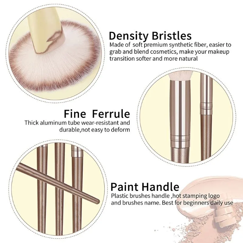 3-20PCS Makeup Brushes Set Foundation Highlighter Eyeshadow Blush Concealers Brush Female Beauty Tools Beauty Sponges Thumb Puff