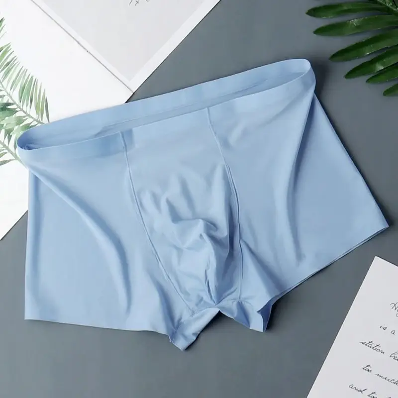10 Buah Celana Boxer Ultratipis Mulus Seksi Sutra Es Pria Celana Pendek Pakaian Dalam Celana Dalam Pria Celana Dalam Sejuk