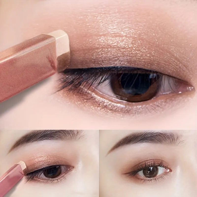 2 In 1 Pearly Highlighter Eyeshadow Stick Makeup Waterproof Long Lasting Glitter Eyeshadow Eyeliner Stick Eyes Makeup Cosmetics — image 3