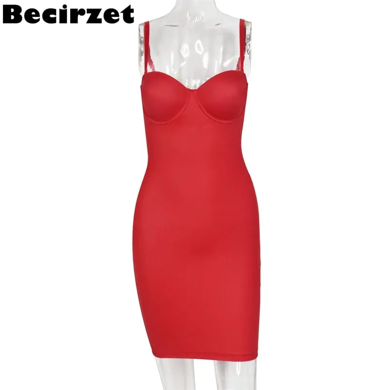Becirzet vestidos para mulher emagrecimento desliza mini vestido de tubo reto corpo shaper roupa interior festa sexy roupas femininas