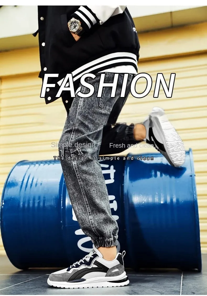 2026 Men's Lightweight Breathable Mesh Sneakers Casual Non-Slip Running Shoes Soft Sole Versatile Comfort for Teenagers