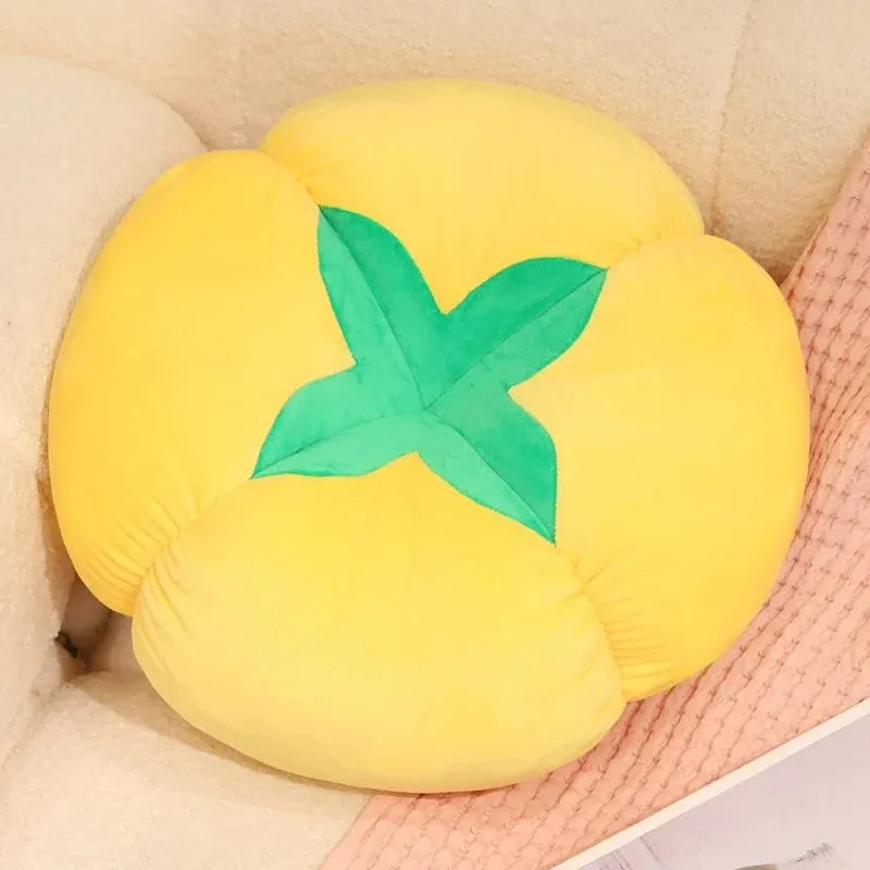 Kawaiiจำลองผักผลไม้Plush Cushion Persimmonเห็ดหอมมะเขือเทศนุ่มตกแต่งหมอนสำหรับห้องนอนโซฟาของขวัญ — image 9