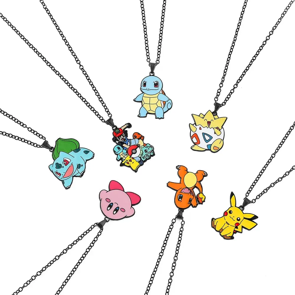 Anime Pokemon Metal Toy Figure Comel Pikachu Squirtle Psyduck Charmander Hiasan Parti Hadiah Cosplay