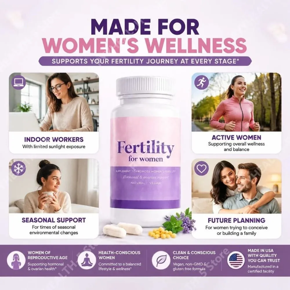 Cápsulas de fertilidade para mulheres Myo Inositol com metilfolato e multivitaminas hormonais e ovarianas para suporte à ovulação saudável 60 Cts — image 4