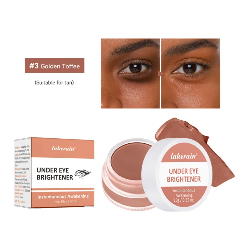 Lakerain Eye Concealer Brightener Cover Dark Circles Nourish Skin Correcting Makeup Nude Tan Shades Long Lasting Cosmetics