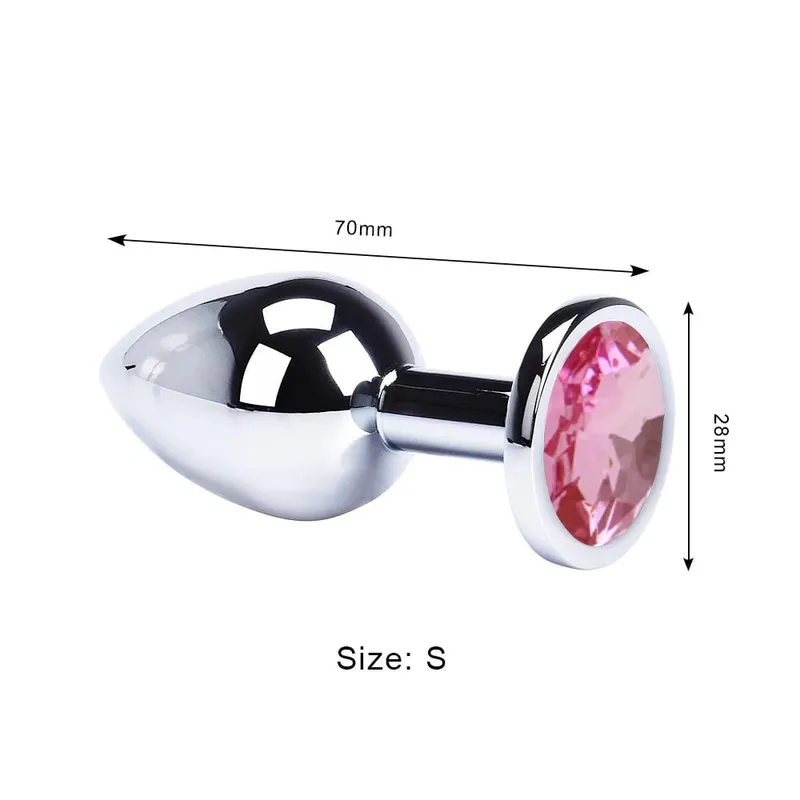 Stainless Steel Anal Plug Butt Plug With Jewelry Colorful Crystal Anus Plug Adults Sex Toys for Men Women Gay Adult Game Sex Toy