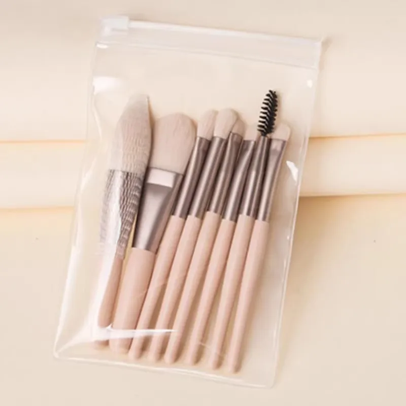 8Pcs Mini Macaron Soft Makeup Brushes Set Portable Beginner Beauty Tools for Blush Eyeshadow Complete Cosmetic Brush Kit — image 3