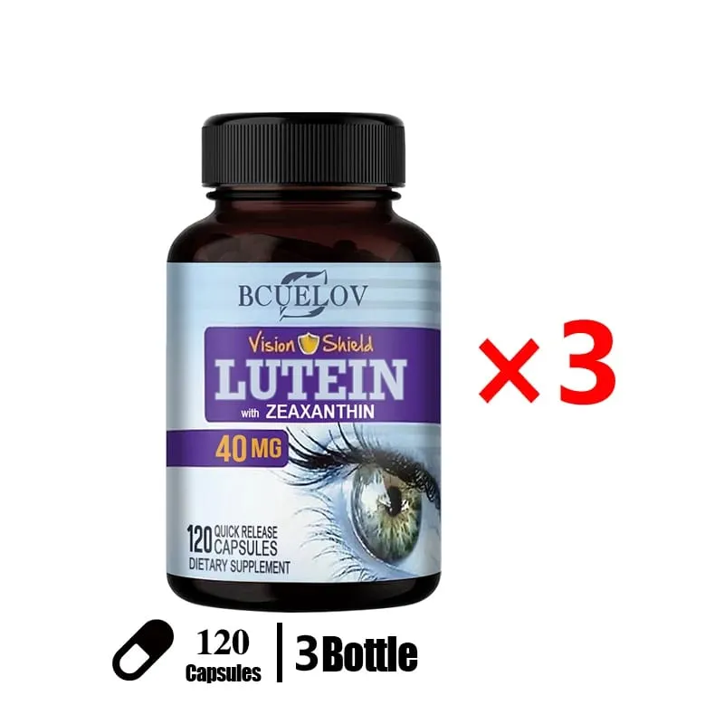 Lutein and Zeaxanthin Capsules 40mg Per Serving | Essential Eye Vitamins & Vision Health Dietary Supplement