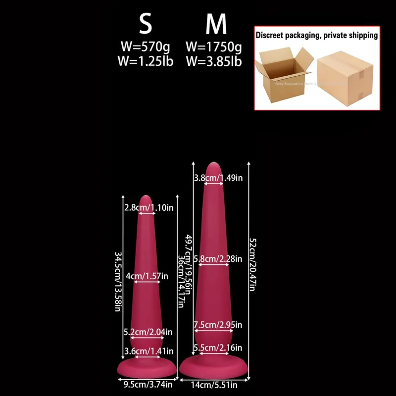 66cm Super Long Huge Anal Plug Big Thick Butt Plugs Training Anal Dilator Toy Prostate Massager Adult Anal Sex Toy For Women Men