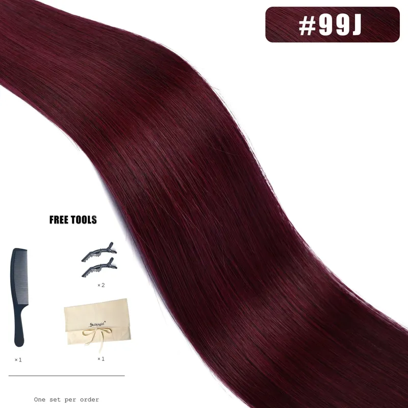 Genius Weft Human Hair Extensions 100G Double Drawn Blonde Bundles Invisible Straight Virgin Hair Weft Full End Top Quality — image 16