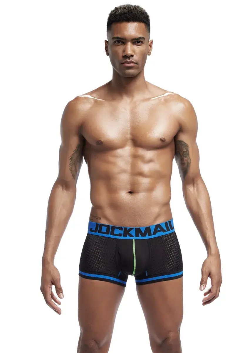 Jockmail Heren Boxer Mesh Ondergoed Ademend Comfortabel Zacht Comfortabel Sportshort Volwassen Man Slipje Kleding Lingerie