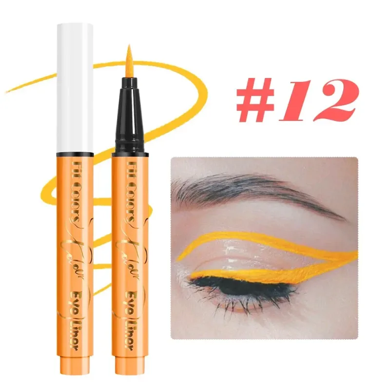 UV Fluorescent Glow Liquid Eyeliner Pen Waterproof Face Color Paint Neon Colorful Halloween Christmas Party Art Stage Eye Makeup