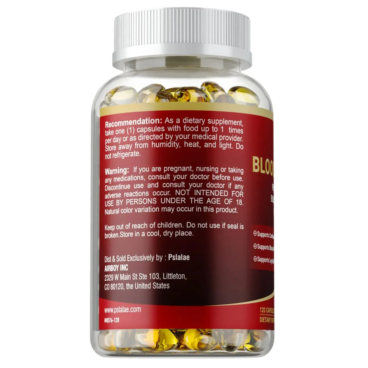 Blood Flow Care Supplement - Supporting Blood Circulation Promotes Leg Vein Heart Blood Vessel and Cardiovascular HealthSuppl