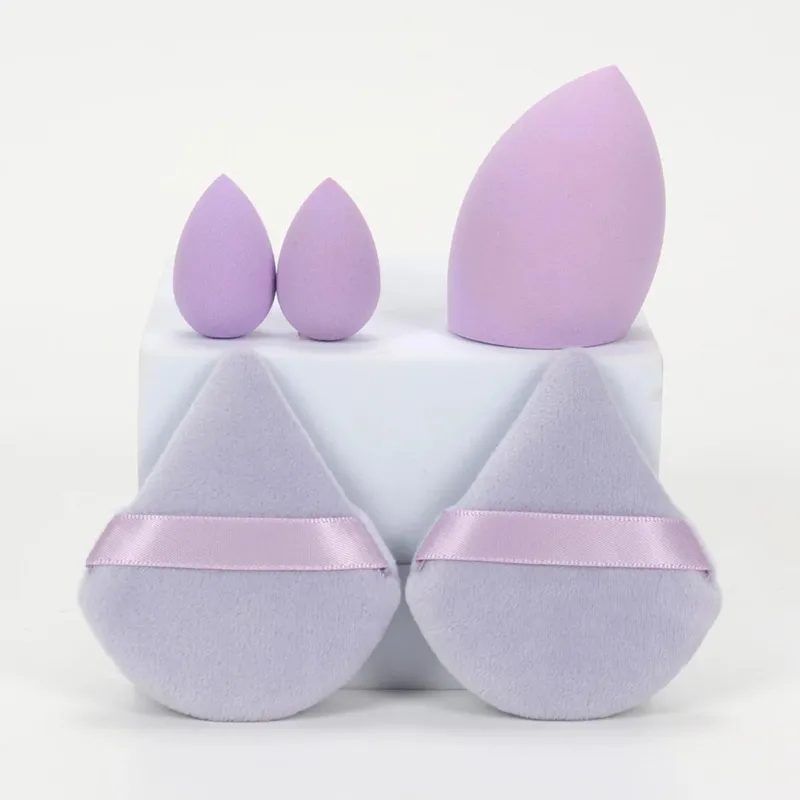 5Pcs Professional Makeup Sponge Set - Soft Gentle Multi-Purpose Tools for Perfect Foundation Powder and Blush Application