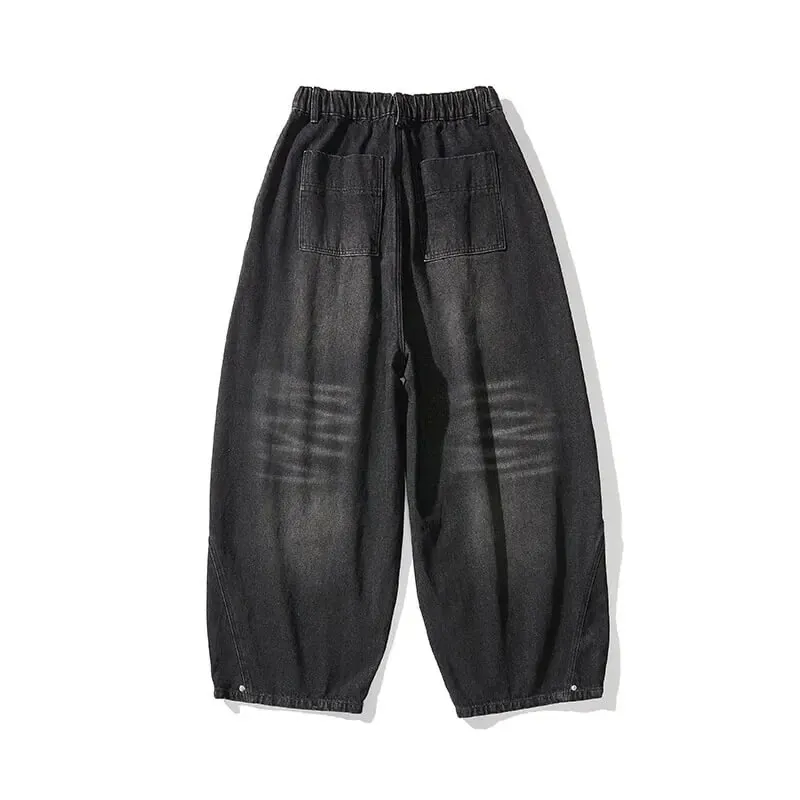 Spring Men Streetwear Denim Pants Men Harajuku Washed Baggy Jeans Men Y2K Fashion Punk Casual High Waist Wide Leg Pants