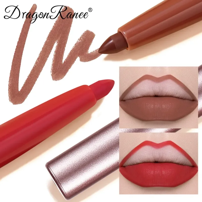 Multi Color Matte Lip Liner Crayon Velvet Waterproof Lip Pencil for Outline & Fill Lips Long Lasting Non Stick Lip Makeup