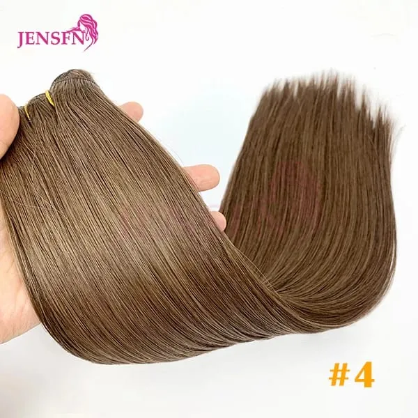 Straight 100% Real Human Hair Weft Bundles Extensions 50g/Pcs 16"-24" Remy Natural Hair Sew In Weaves Brown Blonde Color