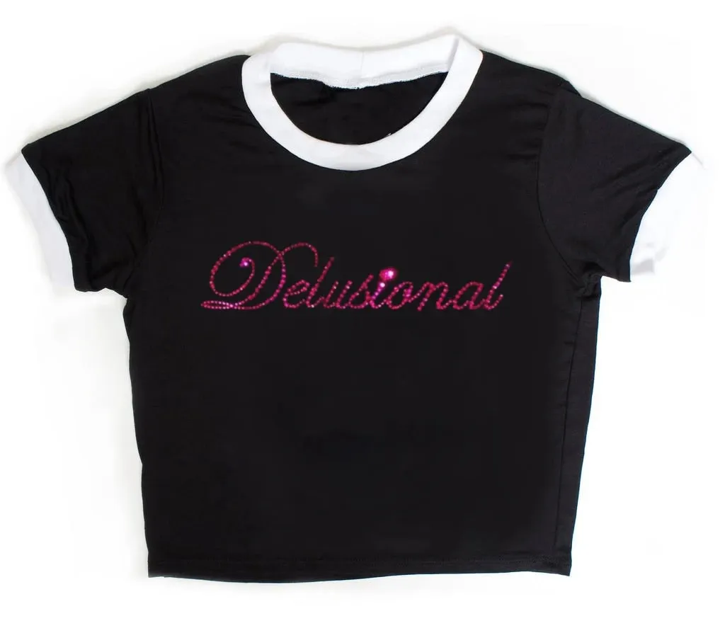 Vintage Punk Rhinestone Letter Goth Streetwear Short Sleeve T Shirts Y2k Tanks Tops T-shirt Women Summer Camis Coquette Clothes — image 18