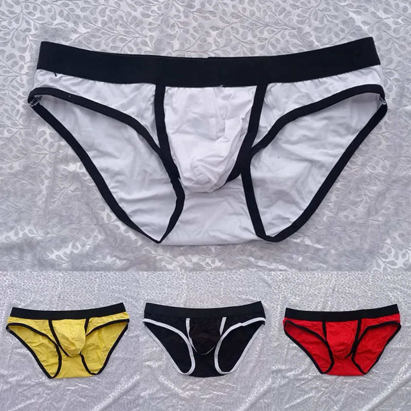 Calzoncillos a estrenar para hombre, ropa interior, mezcla de algodón, elástico, cintura baja, bolsa M ~ 2XL, elástico, verano, todas las estaciones