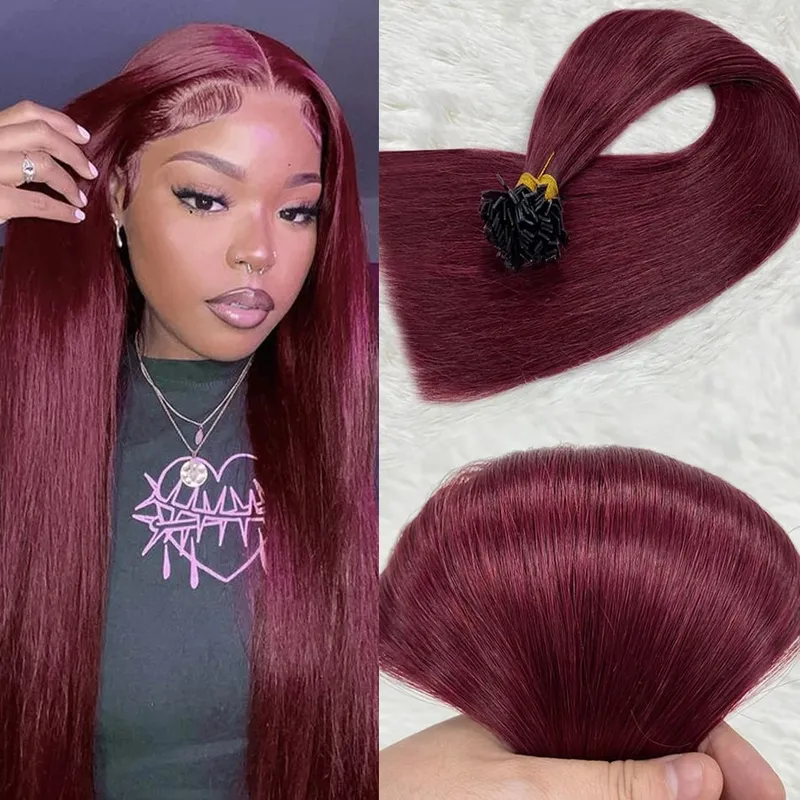 Flat Tip Human Hair Extension Remy Hair 1g/s 18-28 inch Real Remy Silky Straight Black Brown Pre Bonded Keratin Fusion Hair