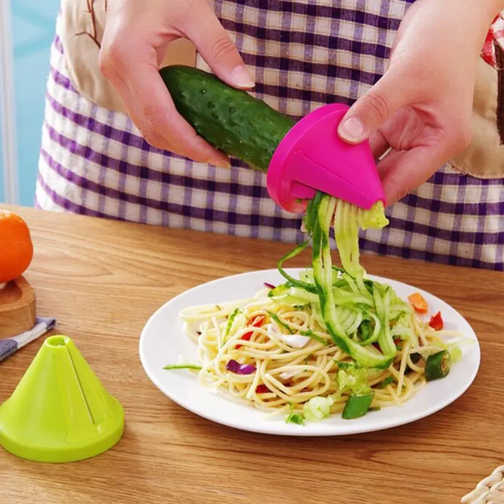 Kitchen Accessories Conical Spiral Shredder Rust-proof Anticorrosive Rotary Shredder Plastic Vegetable Slicer Potato