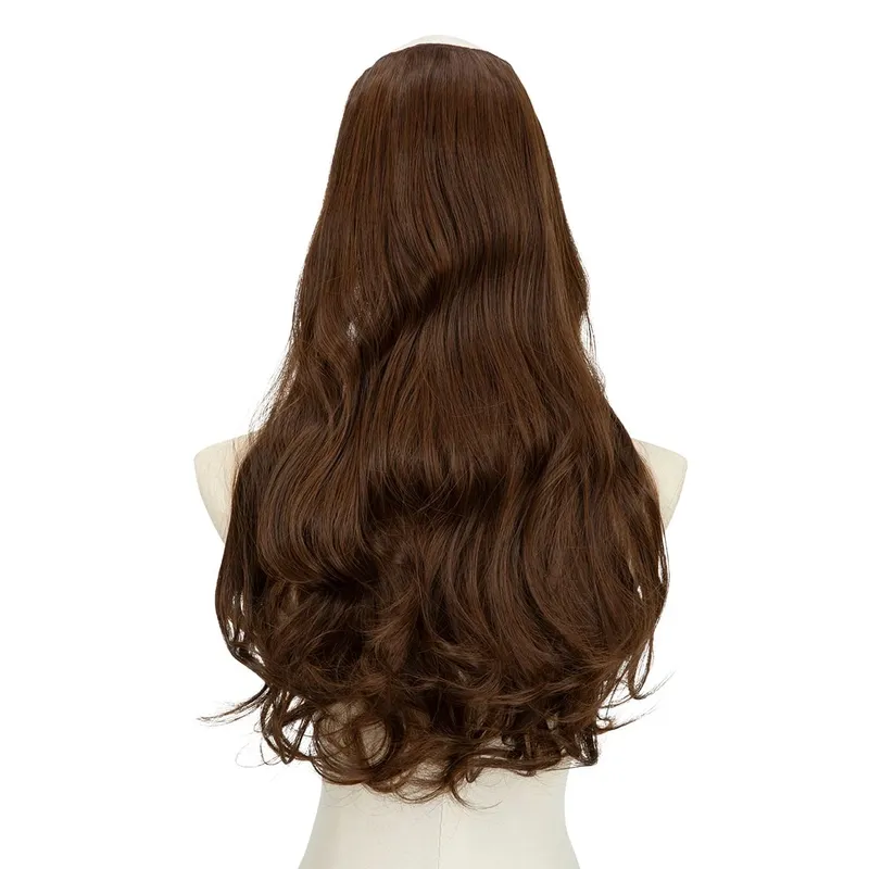 U-Part Synthetic Clip In Hair Extension Long Thick Curly Natural Blonde Flase Hair Hairpieces For Women Heat Resistant — image 12