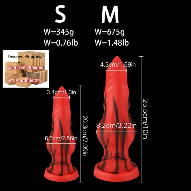 Obrovské silikonové Fantasy Animal Dildo Anální kolík Sexu s prostatou Pro muže Ženy Velký uzel Pes Dildo Přísavka Zátka na kohoutek Sex Toys18
