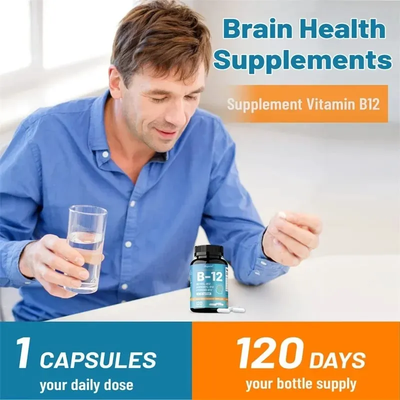 Vitamin B12 - Supports Energy Metabolism Nervous System Cell Health Heart Immunity and Red Blood Cell Formation