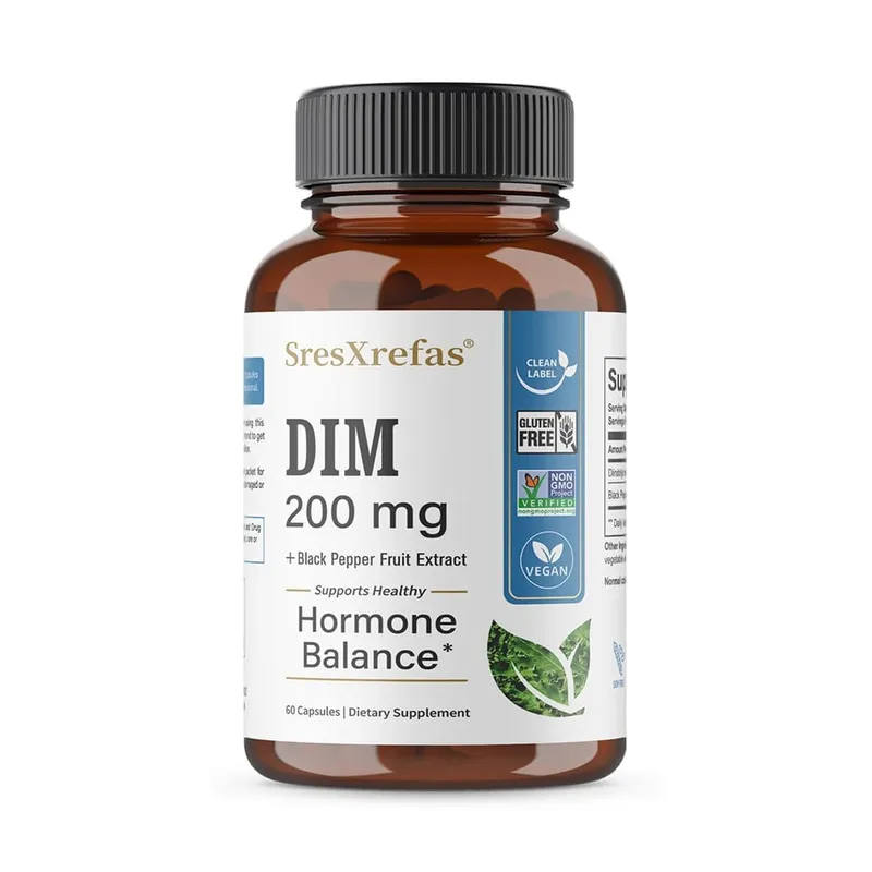 DIM Supplement 200mg Unisex Menopausal Support Antioxidant Support Promotes Overall Health