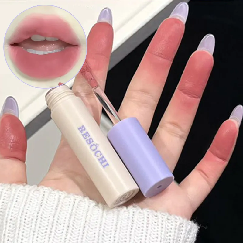 Bean Paste Pink Lip Mud Matte Velvet Red Brown Lip Gloss Moisturizer Waterproof Lasting Non Drying Non-Stick Cup Lip Tint Makeup — image 2