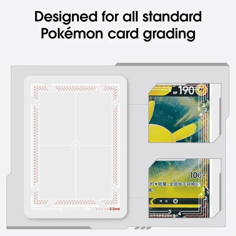Herramienta de calificación de centrado de tarjetas para tarjetas coleccionables de JCC Pokémon Calificación para tarjetas coleccionables