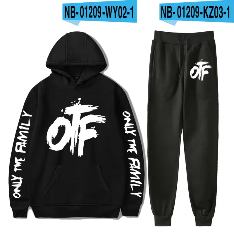 Harajuku Comfortable Funny OTF Letter Print Sweatshirt Sweatpants Suit Men/Women Hoodies+ Trousers Suit Cute 2 Piece Set Clothes — image 17