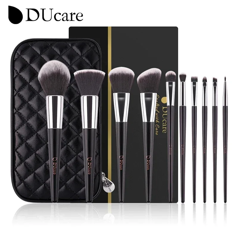 DUcare Black Makeup Brush Professional Makeup Eyeshadow Foundation Powder Soft Synthetic Hair Makeup Brushes Brochas Maquillaje