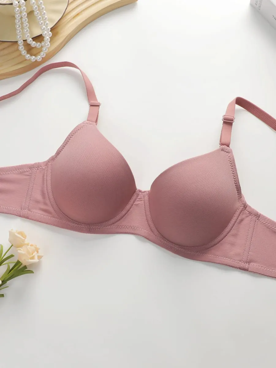 솔리드 Underwire 란제리 세트 속옷 팬티 세트 여성 강철 반지와 브래지어를 밀어 Intimates 속옷 정장