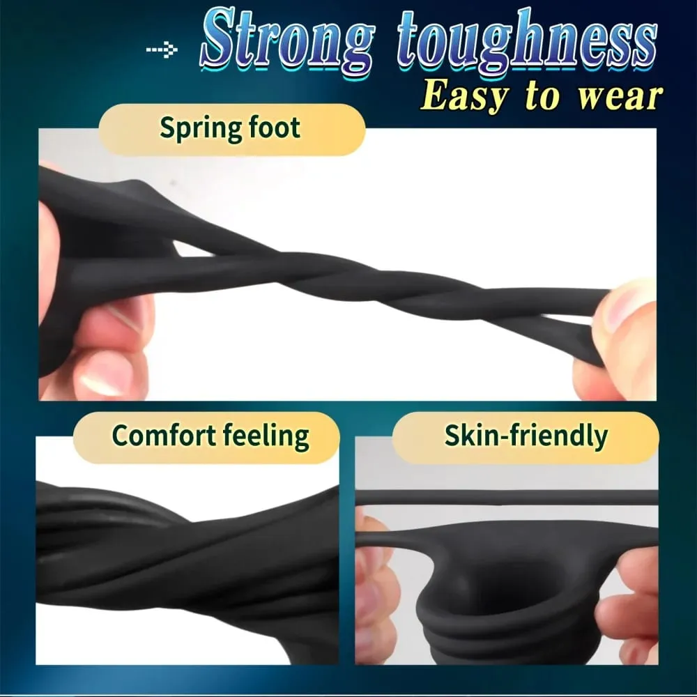 High Quality Silicone Penis Ring for Semen Delay Erection Enlarger Rings Rubber Cock Sex Toys Scrotal Bondage Ring for Testicles