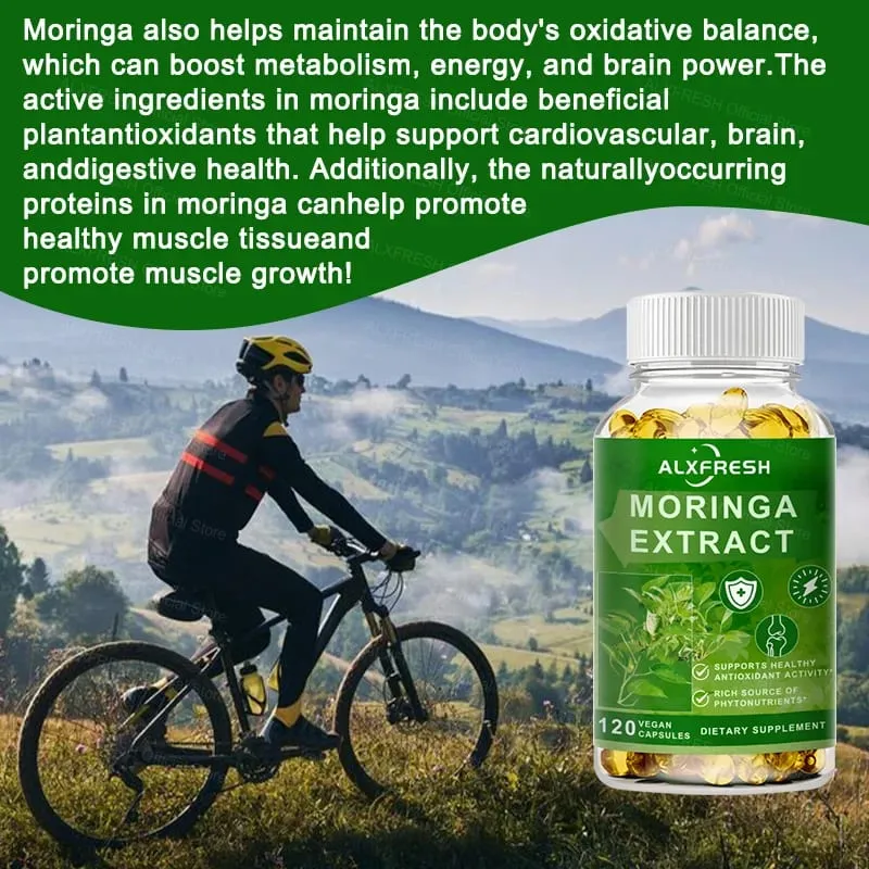 Moringa Capsules Support Energy Levels Immune system and Digestive Health Maintain Bone and Teeth Health Powerful antioxidant