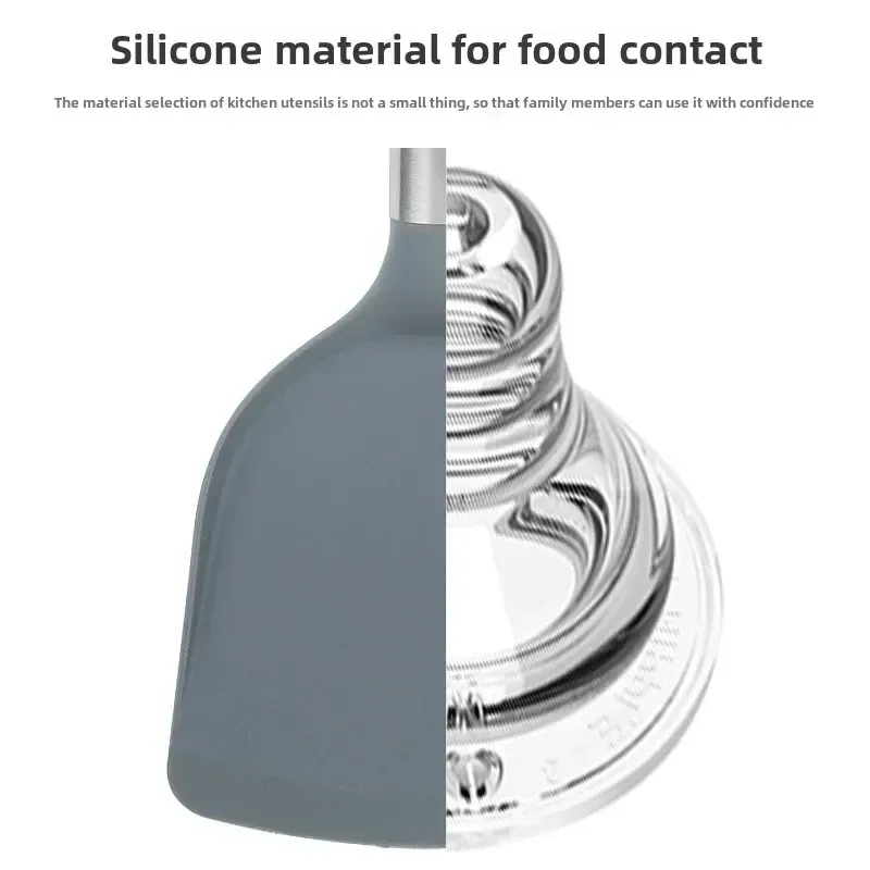 Silicone kitchen utensils silicone spatula wooden handle silicone spatula silicone soup spoon leak spatula non-stick pan