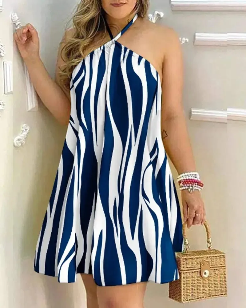 Women's 2026 Summer Off-Shoulder Tie-Up Dress – Loose Fit Print Maxi Dress Sexy Vacation Beach Dress